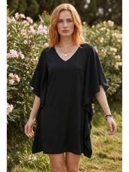SOULSHAE Sukienka w kolorze czarnym rozmiar: S/M. Czarne sukienki SOULSHAE, m, bez wzorów, bez kołnierzyka, bez ramiączek, mini. Za 159.95 zł.
