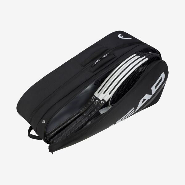 Torba na rakiety do tenisa Tour L BKWH. Czarne torby na ramię Head, bez wzorów, z materiału, retro, na ramię, bez dodatków. Za 387.00 zł.