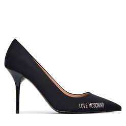 Szpilki LOVE MOSCHINO. Czarne szpilki Love Moschino, bez wzorów, bez obcasa, na szpilce, bez zapięcia. Za 739.99 zł.