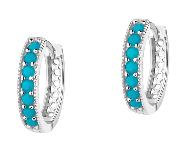 Kolczyki srebrne z cyrkoniami - koła. Szare kolczyki Apart, z cyrkonią, srebrne. Za 159.00 zł.