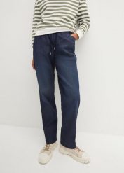 Dżinsy straight z gumką w talii, high waist (2 pary). Niebieskie jeansy bonprix, bez wzorów, z podwyższonym stanem. Za 169.99 zł.