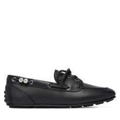 Baleriny KARL LAGERFELD. Czarne baleriny KARL LAGERFELD, bez wzorów, bez obcasa. Za 879.99 zł.