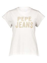 Pepe Jeans Koszulka w kolorze białym rozmiar: XL. Białe bluzki Pepe Jeans, xl, bez wzorów, z bawełny, bez kołnierzyka, bez ramiączek. Za 65.23 zł.