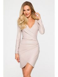 Made of emotion Sukienka w kolorze beżowym rozmiar: S. Szare sukienki Made Of Emotion, s, bez wzorów, bez kołnierzyka, bez ramiączek, mini. Za 97.99 zł.