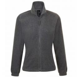 Damska Bluza Polarowa North Fleece Jacket. Szare bluzy SOL'S, na zimę, s, bez wzorów, z polaru, bez kaptura. Za 116.99 zł.