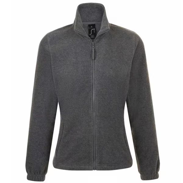 Damska Bluza Polarowa North Fleece Jacket. Szare bluzy SOL'S, na zimę, s, bez wzorów, z polaru, bez kaptura. Za 116.99 zł.