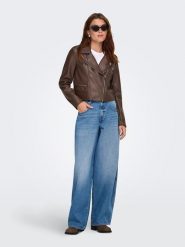 ONLY Kurtka w kolorze brązowym ze skóry syntetycznej rozmiar: M. Brązowe kurtki Only, m, bez wzorów, ze skóry, bez kaptura. Za 143.90 zł.