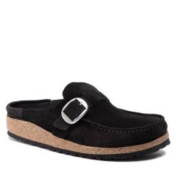 Klapki Birkenstock. Brązowe klapki Birkenstock, bez wzorów, bez obcasa. Za 674.99 zł.