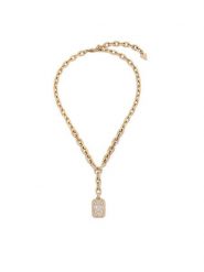 Guess Naszyjnik JUBN06 347JW Złoty. Żółte naszyjniki Guess, ze stali. Za 749.99 zł.