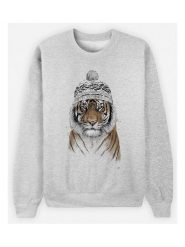 WOOOP Bluza "Siberian Tiger" w kolorze szarym rozmiar: S. Szare bluzy Wooop, s, bez wzorów, z bawełny, bez kaptura. Za 100.99 zł.