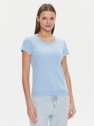 United Colors Of Benetton T-Shirt 1091D1M10 Błękitny Regular Fit. Niebieskie t-shirty United Colors of Benetton, m, bez wzorów, z bawełny, bez kołnierzyka, bez ramiączek. Za 119.99 zł.