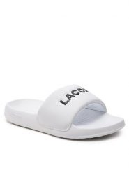 Lacoste Klapki Serve Slide 1.0 747CFA0032 Biały. Białe klapki Lacoste, bez wzorów, z syntetyku, bez obcasa. Za 119.99 zł.