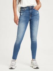 Cross Jeans Dżinsy - Skinny fit - w kolorze niebieskim rozmiar: W28/L30. Niebieskie jeansy Cross Jeans, l, z aplikacjami, z podwyższonym stanem. Za 96.14 zł.