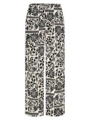 Eight2Nine Spodnie w kolorze czarno-kremowym rozmiar: M. Czarne spodnie materiałowe Eight2Nine, na co dzień, m, bez wzorów, z materiału. Za 82.99 zł.