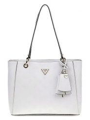 Guess Torebka w kolorze białym - 33 x 26 x 10 cm rozmiar: onesize. Białe torby na ramię Guess, z aplikacjami, z materiału, na ramię, z tłoczeniem, bez dodatków. Za 426.45 zł.
