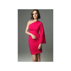 Sukienka Hellish Ellie - fuksjowa. Czerwone sukienki Madnezz, s, z aplikacjami, z bawełny, eleganckie, bez kołnierzyka, bez ramiączek, dopasowane. Za 199.00 zł.