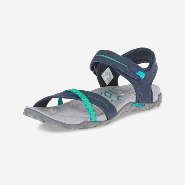 Sandały turystyczne damskie Merrell Terran Cross. Sandały Merrell, bez wzorów, z kauczuku, eleganckie, bez obcasa, bez zapięcia. Za 249.99 zł.