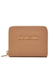 LOVE MOSCHINO Mały Portfel Damski JC5702PP1MLD0105 Beżowy. Brązowe portfele Love Moschino, bez wzorów, ze skóry. Za 249.99 zł.