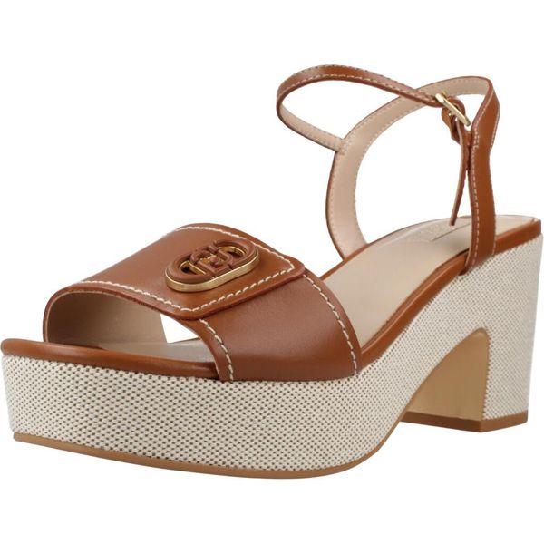 Sandały LIU-JO SA6119 Brązowy. Brązowe sandały Liu Jo, bez wzorów, z tkaniny, bez obcasa, bez zapięcia. Za 573.99 zł.