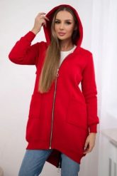 Bluza ocieplana z suwakiem z tyłu czerwona. Czerwone bluzy KESI, l, bez wzorów, z bawełny, bez kaptura. Za 258.24 zł.