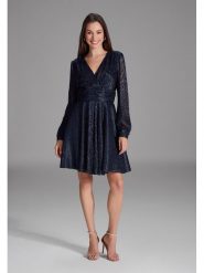 SWING Sukienka w kolorze granatowym rozmiar: 44. Niebieskie sukienki Swing, bez wzorów, bez kołnierzyka, bez ramiączek, mini. Za 295.99 zł.