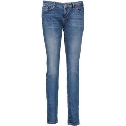 Dżinsy "Clara" - Slim fit - w kolorze niebieskim. Niebieskie jeansy Denim Special, l, z aplikacjami. W wyprzedaży za 144.95 zł.
