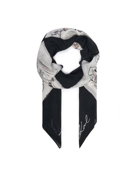 KARL LAGERFELD Chusta B3W33021 Szary ciemny. Szare rękawiczki KARL LAGERFELD, bez wzorów. Za 429.99 zł.