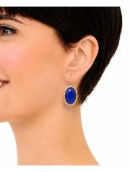 Pierres delicates Pozłacane kolczyki z tygrysim okiem rozmiar: onesize. Żółte kolczyki Pierres delicates, pozłacane, z zapięciem typu bigiel. Za 56.95 zł.