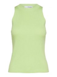 SELECTED FEMME Top w kolorze limonkowym rozmiar: L. Zielone topy Selected Femme, l, bez wzorów, z wiskozy, bez kołnierzyka, bez ramiączek. Za 52.79 zł.