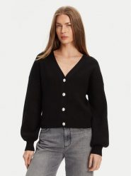 Guess Kardigan W5YR07 Z2ZK2 Czarny Relaxed Fit. Czarne kardigany Guess, m, z aplikacjami, z wiskozy. Za 479.99 zł.