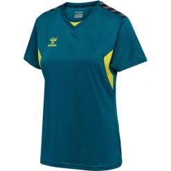 Damski jersey Hummel Authentic Pl. Zielone koszulki sportowe Hummel, bez wzorów, z jersey, bez ramiączek, do piłki nożnej. Za 185.50 zł.