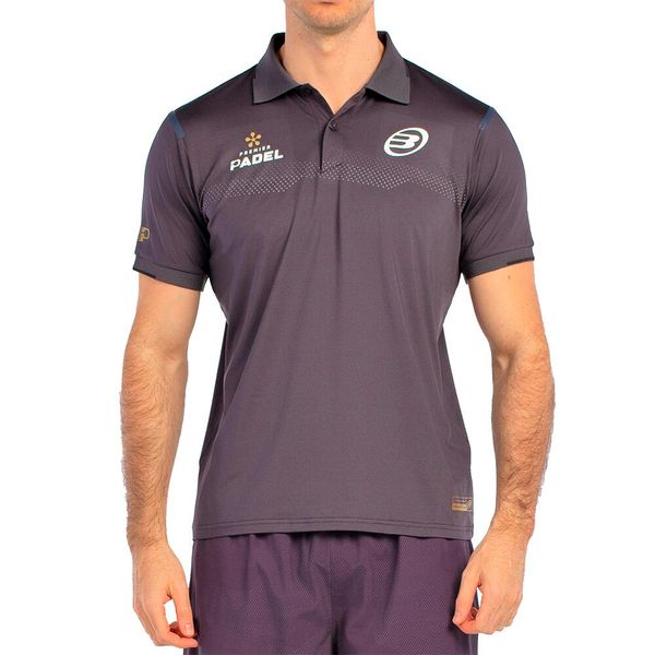BULLPADEL BRAMO Hombre PREMIER PADEL (Polo). Czarne koszulki polo bullpadel, l, bez wzorów, z poliesteru, bez kołnierzyka, bez ramiączek. Za 244.10 zł.