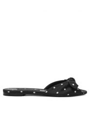 Dolce&Gabbana Klapki CQ0620 AV885 Czarny. Czarne klapki Dolce&Gabbana, bez wzorów, z materiału, bez obcasa. Za 2,059.00 zł.