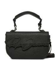 Pepe Jeans Torebka Amber Script PL031664 Czarny. Czarne torebki klasyczne Pepe Jeans, bez wzorów, z jeansu, bez dodatków. Za 389.99 zł.