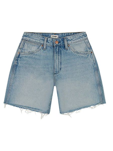 Wrangler Szorty dżinsowe w kolorze błękitnym rozmiar: W32. Niebieskie szorty Wrangler, z aplikacjami, z bawełny. Za 211.45 zł.