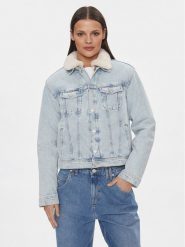 Tommy Jeans Kurtka jeansowa DW0DW16991 Niebieski Regular Fit. Niebieskie kurtki Tommy Jeans, l, bez wzorów, z bawełny, bez kaptura. Za 569.99 zł.