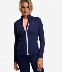 Koszulka/bluza z długim rękawem damska. Niebieskie bluzy NORDICDOTS, na jesień, l, bez wzorów, z bawełny, bez kaptura. Za 365.00 zł.