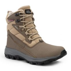 Buty trekkingowe damskie Jack Wolfskin Everquest Pro Texapore High. Brązowe trekkingi Jack Wolfskin, z materiału, za kostkę, trekkingowe. Za 589.99 zł.