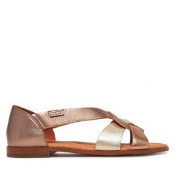 Sandały Pikolinos. Brązowe sandały Pikolinos, bez wzorów, bez obcasa, na płaskiej podeszwie, bez zapięcia. Za 489.99 zł.