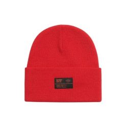 Damska czapka z dzianiny Superdry Surplus. Czerwone czapki Superdry, bez wzorów, z dzianiny. Za 92.20 zł.