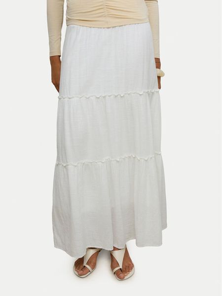 Vero Moda Spódnica maxi Keeley 10316487 Biały Regular Fit. Białe spódnice Vero Moda, s, bez wzorów, z bawełny, maxi. Za 123.99 zł.