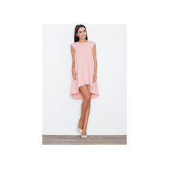 Sukienka M450 Róż. Czerwone sukienki Figl, m, bez wzorów, eleganckie, z asymetrycznym kołnierzem, bez ramiączek, asymetryczne. Za 149.00 zł.