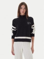 Guess Golf W5BR78 Z4242 Czarny Relaxed Fit. Czarne golfy Guess, xxl, z aplikacjami, z syntetyku, bez ramiączek. Za 439.99 zł.
