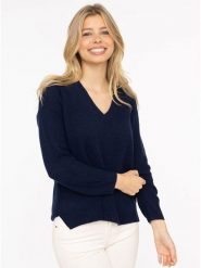 Zwillingsherz Kaszmirowy sweter w kolorze granatowym rozmiar: XL. Niebieskie swetry Zwillingsherz, xl, bez wzorów, z kaszmiru, bez ramiączek. Za 436.90 zł.
