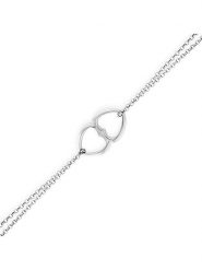 Eclat d'Argent Srebrna bransoletka z elementem ozdobnym rozmiar: onesize. Szare bransoletki Eclat d'Argent, srebrne. Za 104.99 zł.