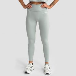 Legginsy damskie fitness z wysokim stanem Limitless. Zielone legginsy GYMBEAM, m, bez wzorów, z elastanu, z podwyższonym stanem. Za 112.90 zł.
