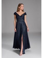 SWING Sukienka w kolorze granatowym rozmiar: 38. Niebieskie sukienki Swing, bez wzorów, bez kołnierzyka, bez ramiączek, maxi. Za 434.99 zł.