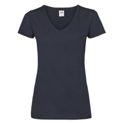 Koszulka Z Dekoltem W Szpic Dla Kobiet. Niebieskie bluzki FRUIT OF THE LOOM, xs, bez wzorów, sportowe, bez kołnierzyka, bez ramiączek. Za 39.99 zł.