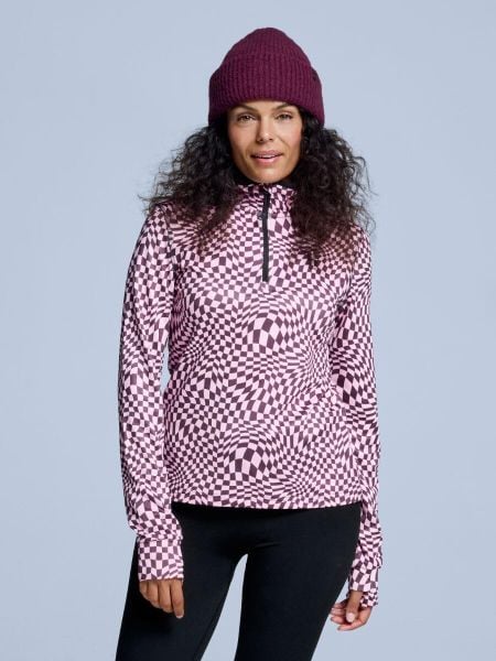 Bluza narciarska - Damska - Cabin Life - Bordeaux. Czerwone bluzy POEDERBAAS, xl, bez wzorów, z elastanu, bez kaptura. Za 242.82 zł.