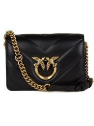 Pinko Skórzana torebka w kolorze czarnym - 19 x 13 x 7 cm rozmiar: onesize. Czarne torby na ramię Pinko, bez wzorów, z materiału, na ramię, pikowane, bez dodatków. Za 1,294.95 zł.